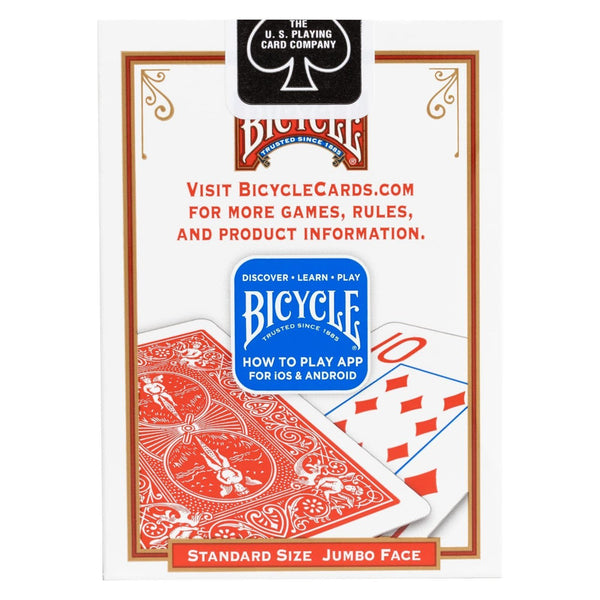 Bicycle Jumbo Index 88 Playing Cards, Red and Blue Rider Back 2 Pack