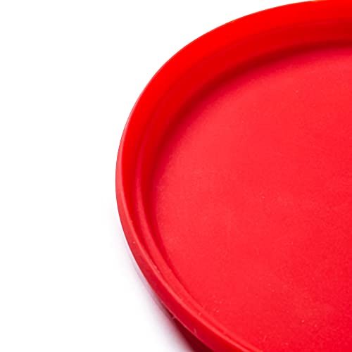 Bigjigs Toys Frisbee Flying Disc (Cherry Red) - Silicone Frisbee for Kids, Quality Flying Saucers, Beach Toys & Garden Toys, Holiday Toys for Toddlers