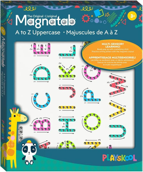 Playskool Magnatab — A to Z Uppercase Letters — Magnetic Board Toy Letter Tracing for Toddlers Learning and Sensory Drawing — for Kids Ages 3 and Up