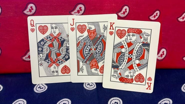 Gilded Bicycle Bandana (Red) Playing Cards