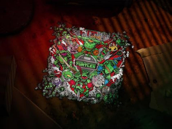 theory11 Teenage Mutant Ninja Turtles Jigsaw Puzzle - 1000 Piece TMNT Puzzle for Adults & Fans, Leonardo, Michelangelo, Donatello & Raphael Collectible Artwork, Ages 14+
