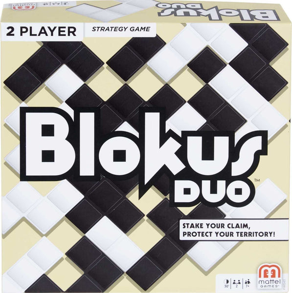 Mattel Games Blokus Duo Strategy Board Game, Family Game for Kids & Adults with Black and White Pieces, 2 Players Ages 7+