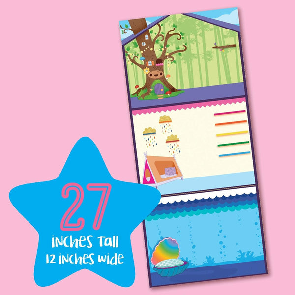 Craft-tastic — Enchanted Sticker Playhouse – Wall-Sized Sticker Fun – Repositionable Stickers — for Ages 3+