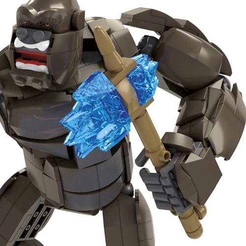 Mega Godzilla x Kong The New Empire Building Set Action Figure Kong with 541 Pieces and Accessories, 12 Inches Long, for Adult Collectors, Ages 13+