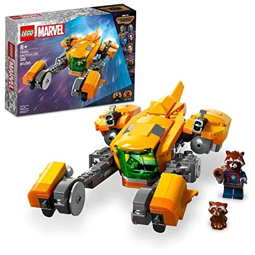 LEGO Marvel Baby Rocket’s Ship 76254 from Guardians of the Galaxy 3 Featuring Rocket Raccoon Minifigures, Collectible Super Hero Buildable Spaceship Toy Gift for Kids Ages 8 and up