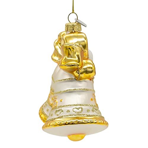 Kurt S. Adler Noble Gems Glass 50th Anniversary Bell Ornament, 4-Inch