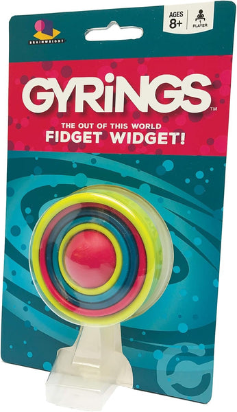 Brainwright Gyrings - The Out of This World Fidget Widget, 1 Player Ages 8+, Multi-colored, 5"