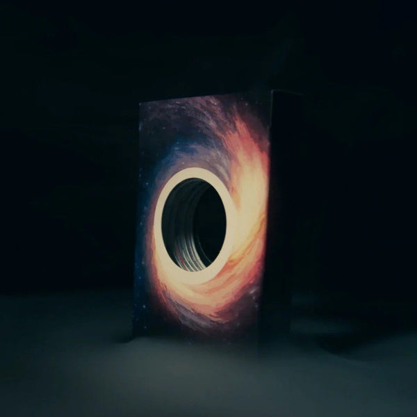 ORBIT Black Hole Playing Cards - Limited Edition Slimline Deck, B9 True Linen Finish by Cartamundi - Design by Joe Feldpausch & Daniel Schneider - Warped Face Design for Cardistry, Magic & Collectors