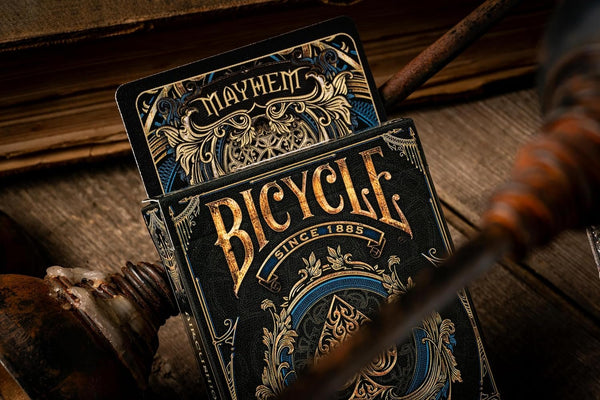 Bicycle Mayhem Blue Playing Cards Deck Poker Size Gift Item Kids Adult Cool Theme