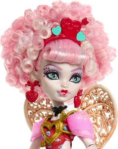 Monster High Scary Sweet Birthday Cupid Asteria Doll in Party Dress With Balloon & Gift