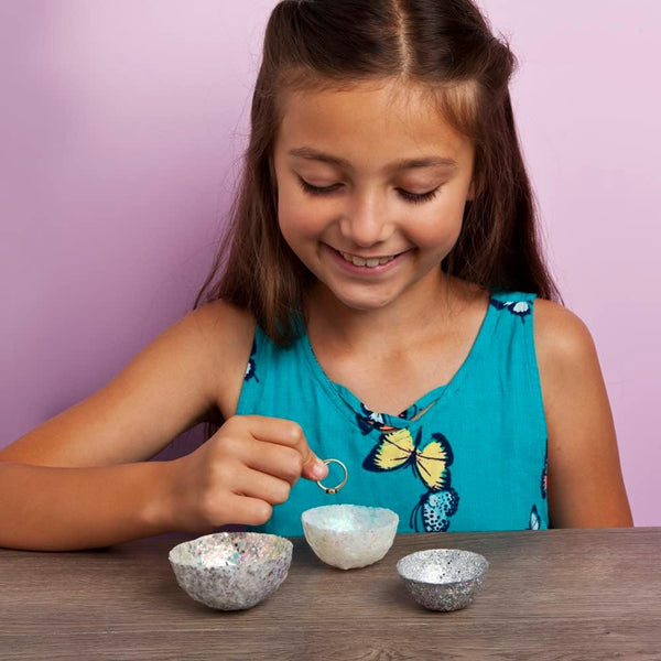Craft-tastic — Mini Iridescent Bowls — Arts and Crafts Kits — Make 3 Mini Iridescent Decorative Bowls — for Ages 8+,Brown, Small