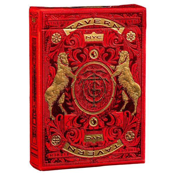 theory11 Tavern on the Green Playing Cards – Red Edition, Premium Collectible Poker Deck, Standard Index