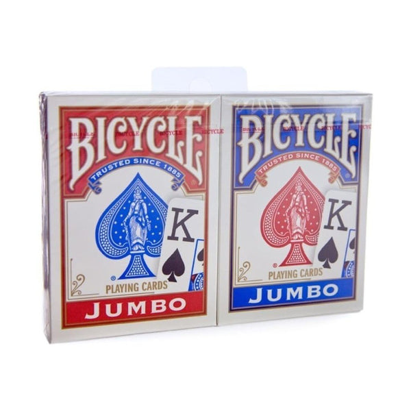 Bicycle Jumbo Index 88 Playing Cards, Red and Blue Rider Back 2 Pack