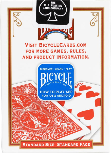 Bicycle Standard Index (Black/Red), Pack of 4