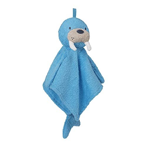 Manhattan Toy Walter Walrus Scrub-a-Dubbie Bathtime Puppet Washcloth for Infants, Toddlers and Kids