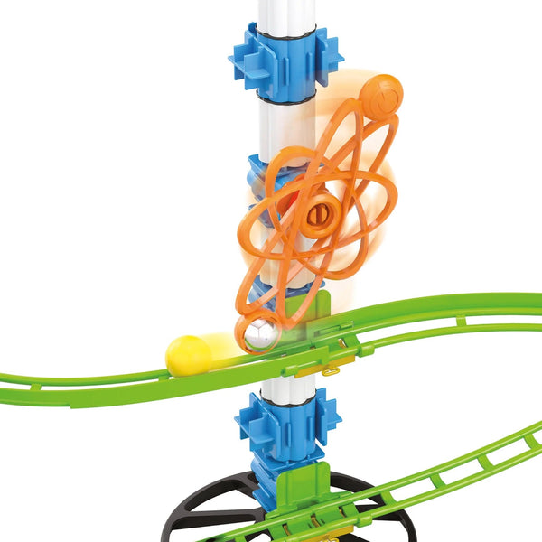 Quercetti Skyrail Evolution - 174 Piece Marble Run Roller Coaster Building Set, Over 19 Feet of Track, Ages 7+