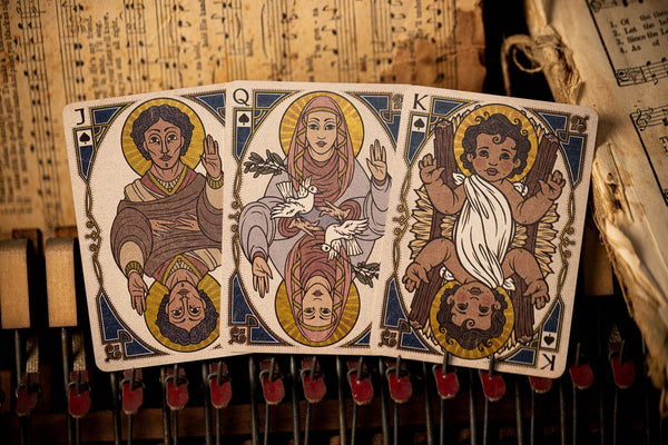 Kings Wild Project NOEL Luxury Playing Cards - Standard Edition, Festive Christmas Nativity Themed Collectible Deck, Poker Size Custom Index