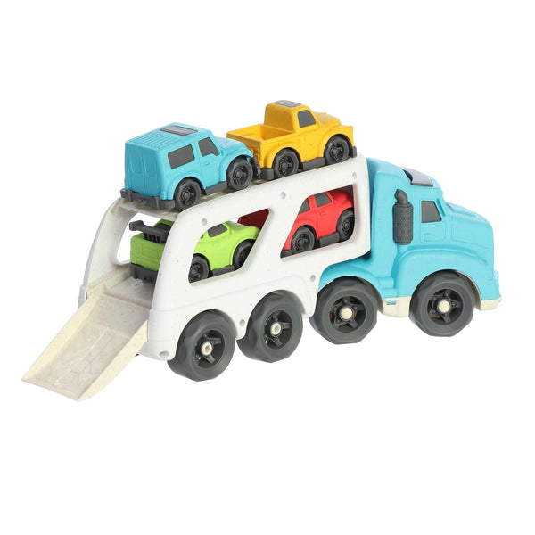 Aurora® Toys Versatile Wheatley™ Car Hauler Toy - Imaginative Play - Unplugged Play - Blue 14 Inches
