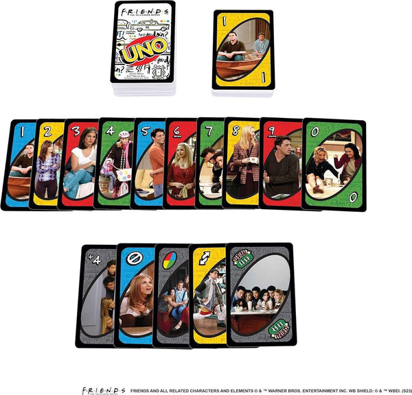 Mattel Games UNO Friends Card Game For Family, Adult & Party Nights, Collectible Inspired By Tv Series, 2-10 Players Ages 7+