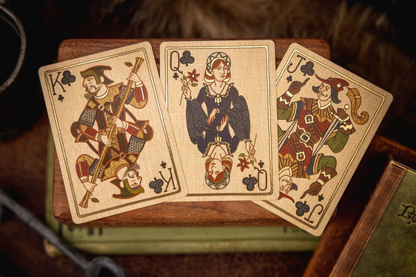 Kings Wild Project Robin Hood Luxury Playing Cards - Standard Edition, Poker Size, Custom Index, Hand‑Drawn Bayeux Tapestry‑Style Artwork