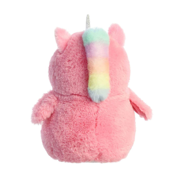 Aurora® Playful Pompom Penguin™ Unicorn Stuffed Animal - Vibrant Companions for Warm Cuddles - Perfect for Adults, Kids, and Birthdays - Pink 7 Inches
