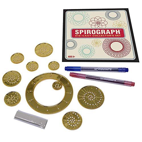 Spirograph Die-cast Collector’s Set, 14 Precision Metal Drawing Pieces, Ages 8+
