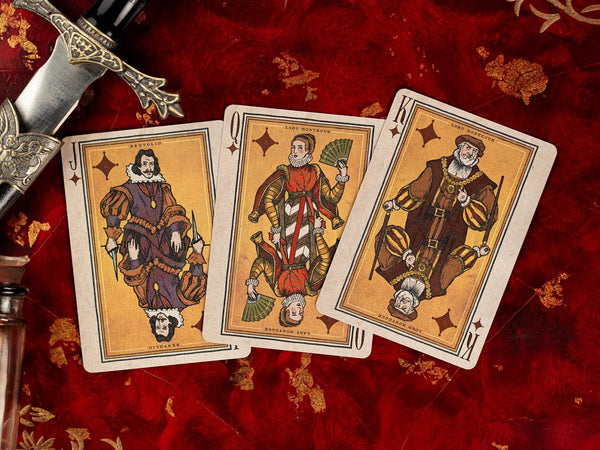 Kings Wild Project Romeo & Juliet Luxury Playing Cards - Standard Edition, Poker Size, Custom Index, Collectible Deck with Custom Hand-Ink Court Cards & Intricate Two-Way Seal Back Design