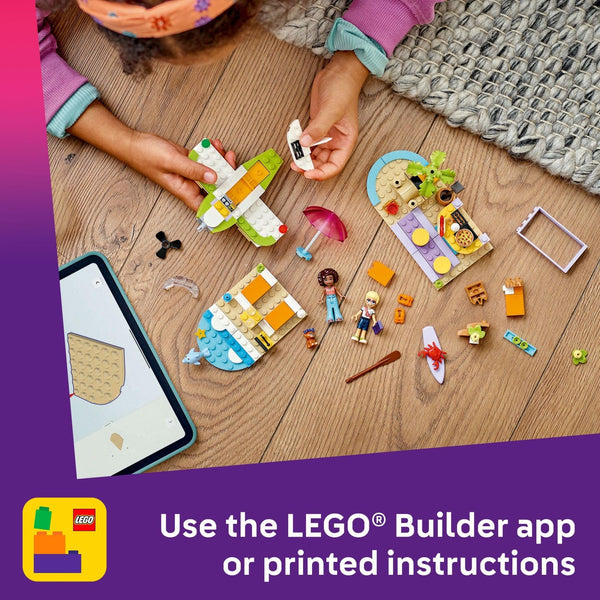 LEGO Friends Creative Beach and Travel Suitcase Toy Building Set - Portable Pretend Play Set for Kids, Girls and Boys, Ages 5+ - Preschool Toy with 2 Minidolls - 42672