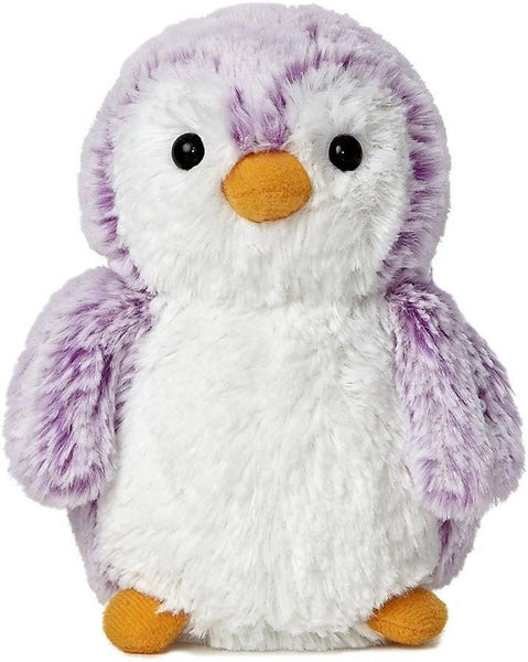 Bundle of 4 Aurora World Pom Pom Penguin Bright Pink, Blue, Purple and Gray Plush, 6"