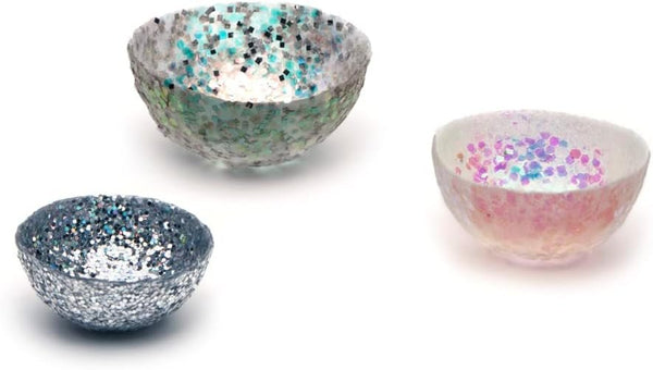 Craft-tastic — Mini Iridescent Bowls — Arts and Crafts Kits — Make 3 Mini Iridescent Decorative Bowls — for Ages 8+,Brown, Small