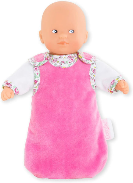 Corolle Mini Calin Good Night Blossom Garden - 8" Soft Baby Doll and Outfit Set Includes Pajamas and Bag Sleeper, Vanilla-Scented, for Kids 18 Months and up