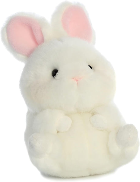 Aurora® Round Rolly Pet™ Bunbun Bunny™ Stuffed Animal - Adorable Companions - On-The-Go Fun - White 5 Inches