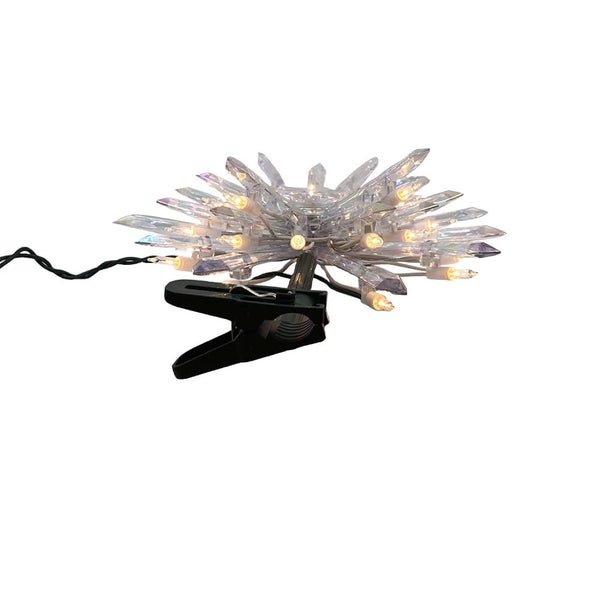 Kurt Adler UL1883 UL 30-Light Plastic Crystal Snowflake Treetop