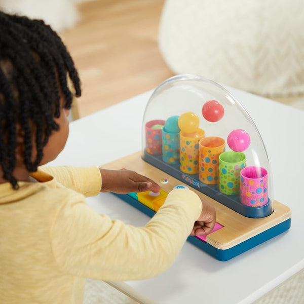 Playskool Little Wonders Pop-A-Tune Toy - Colorful Tubes & Keys Teach Cause & Effect - Silly Sounds and Classic Piano - for 12 Months+