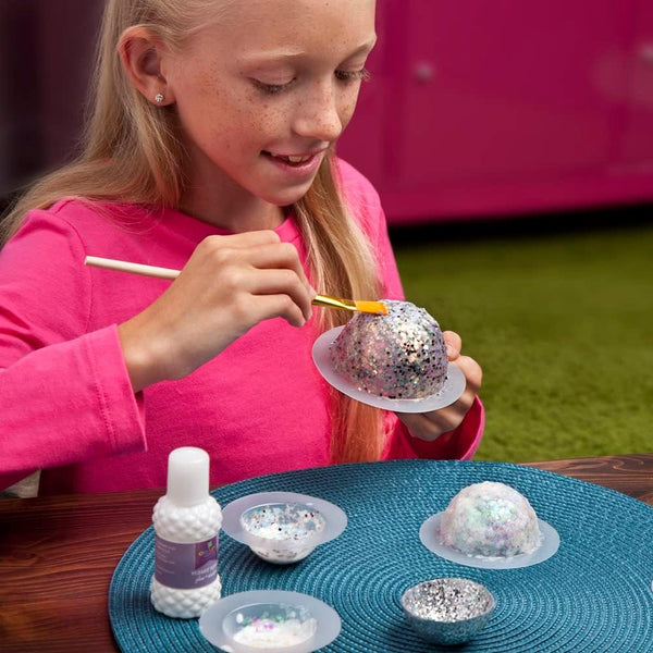 Craft-tastic — Mini Iridescent Bowls — Arts and Crafts Kits — Make 3 Mini Iridescent Decorative Bowls — for Ages 8+,Brown, Small