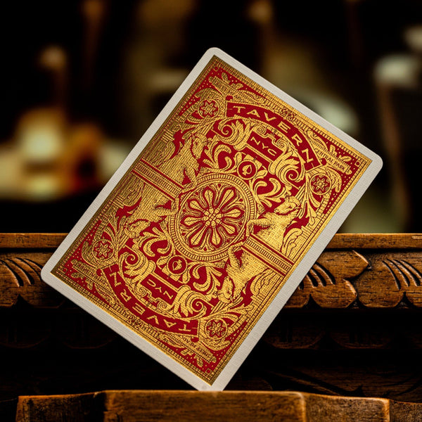 theory11 Tavern on the Green Playing Cards – Red Edition, Premium Collectible Poker Deck, Standard Index