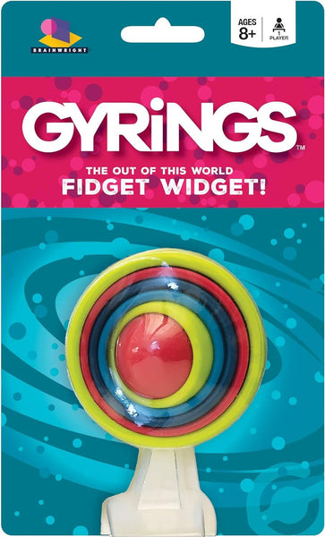 Brainwright Gyrings - The Out of This World Fidget Widget, 1 Player Ages 8+, Multi-colored, 5"