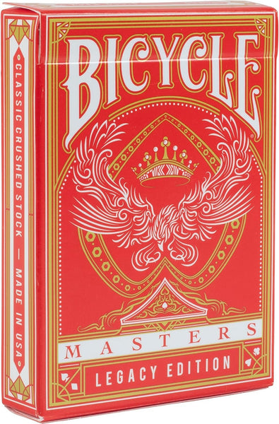 Bicycle Red Legacy Masters Playing Cards - for Games, Magic Tricks & More - USPCC Rider Back Deck
