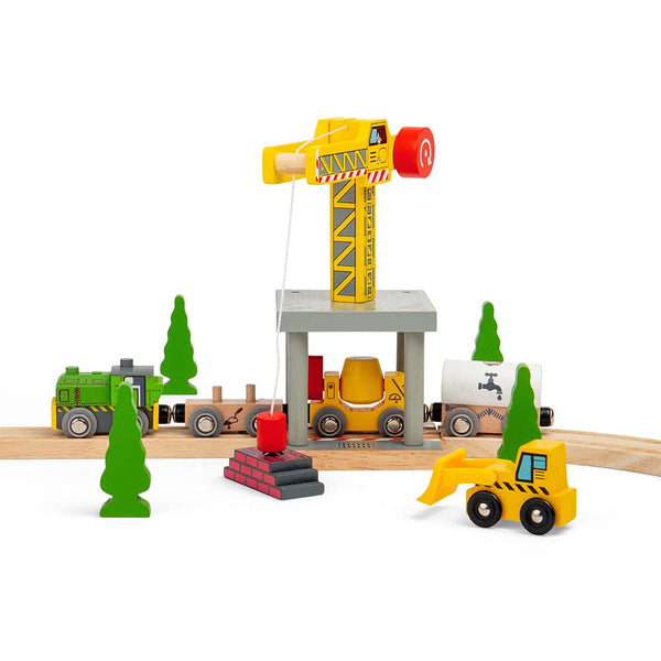 Bigjigs Rail Magnetic Big Yellow Crane - Other Major Wooden Rail Brands are Compatible