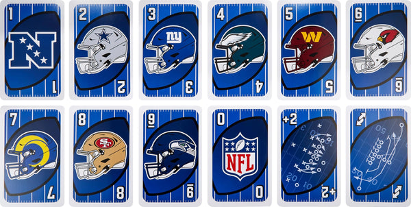 Mattel Games Giant UNO NFL Game for Kids, Adults & Family with Oversized Cards, 2-10 Players Ages 7+