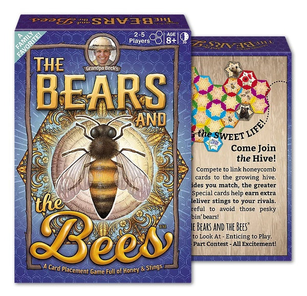 Grandpa Beck's Games - The Bears and The Bees - Strategic Tile Laying Card Game for Kids, Teens, & Adults - from The Creators of Cover Your Assets, 2-5 Players Ages 8+ (First Edition)