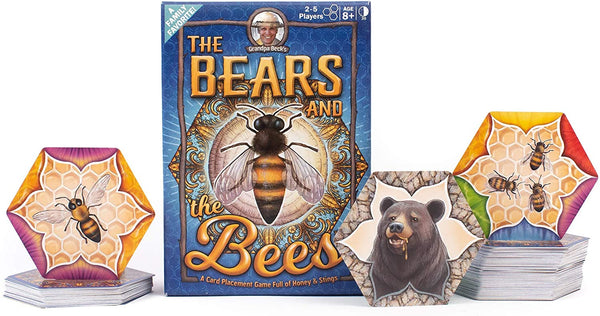 Grandpa Beck's Games - The Bears and The Bees - Strategic Tile Laying Card Game for Kids, Teens, & Adults - from The Creators of Cover Your Assets, 2-5 Players Ages 8+ (First Edition)