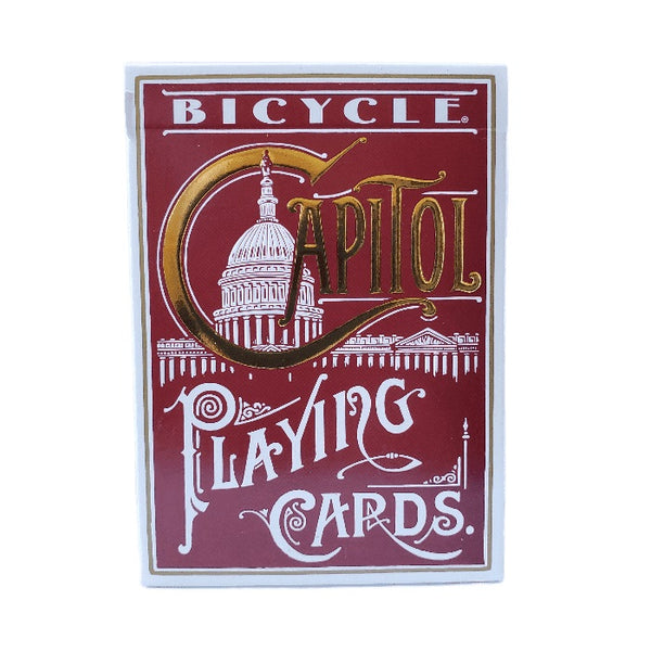Bicycle Capitol Red Playing Cards, Poker Size Standard Index