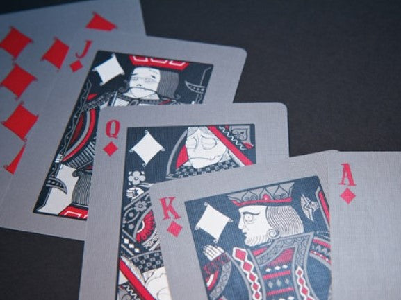 Bicycle Tragic Royalty Playing Cards, Glow in the Dark Under Blacklight, Black/Red