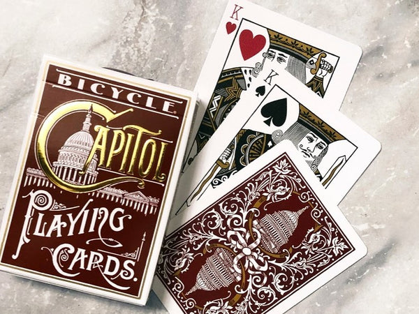 Bicycle Capitol Red Playing Cards, Poker Size Standard Index