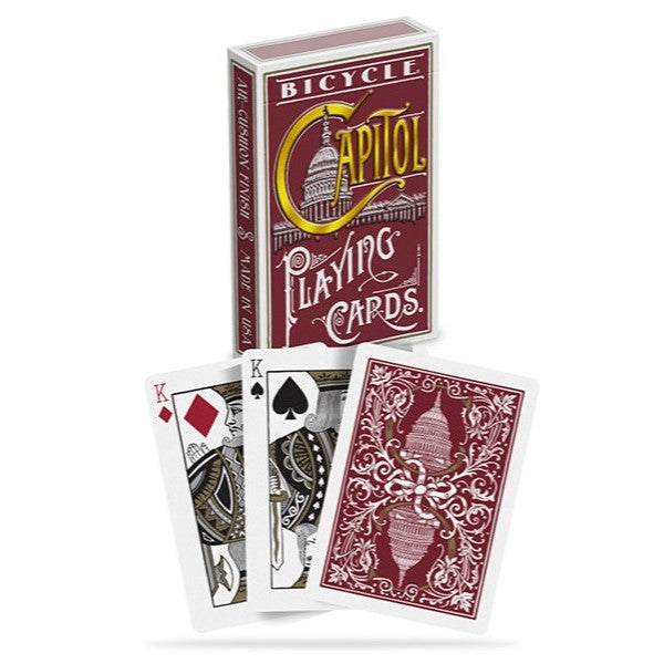 Bicycle Capitol Red Playing Cards, Poker Size Standard Index