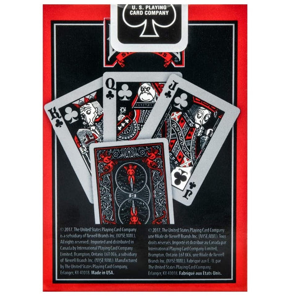 Bicycle Tragic Royalty Playing Cards, Glow in the Dark Under Blacklight, Black/Red