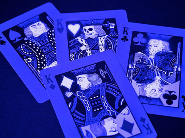 Bicycle Tragic Royalty Playing Cards, Glow in the Dark Under Blacklight, Black/Red